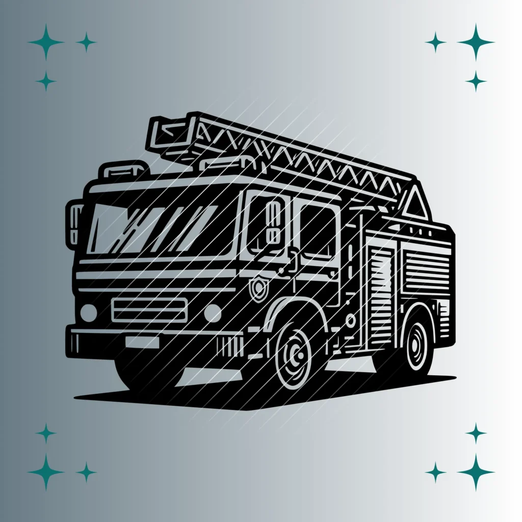 Feuerwehrauto | Plotterdatei | SVG & PNG