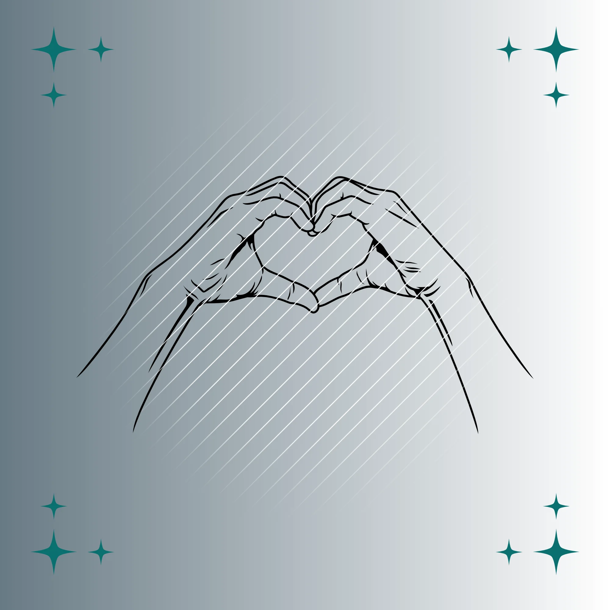 Hand Herz | Plotterdatei | SVG & PNG