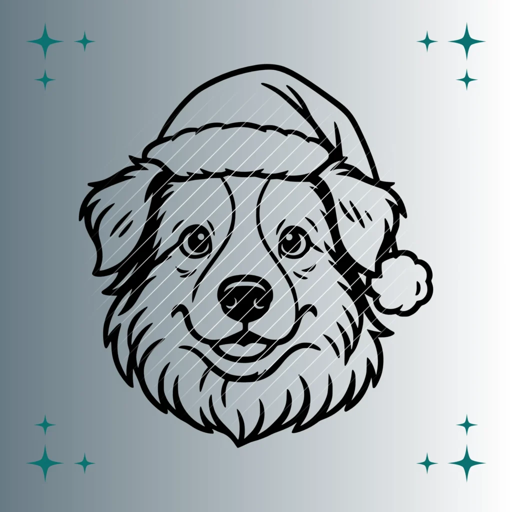 Happy Australian Shepherd Weihnachtsmütze | Plotterdatei | SVG & PNG