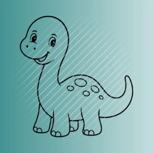 Happy Brachiosaurus | Plotterdatei | SVG & PNG