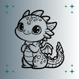 Happy Drache #2 | Plotterdatei | SVG & PNG