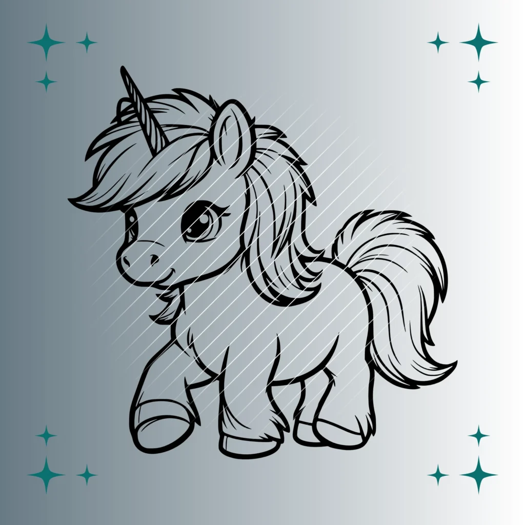 Happy Einhorn #2 | Plotterdatei | SVG & PNG