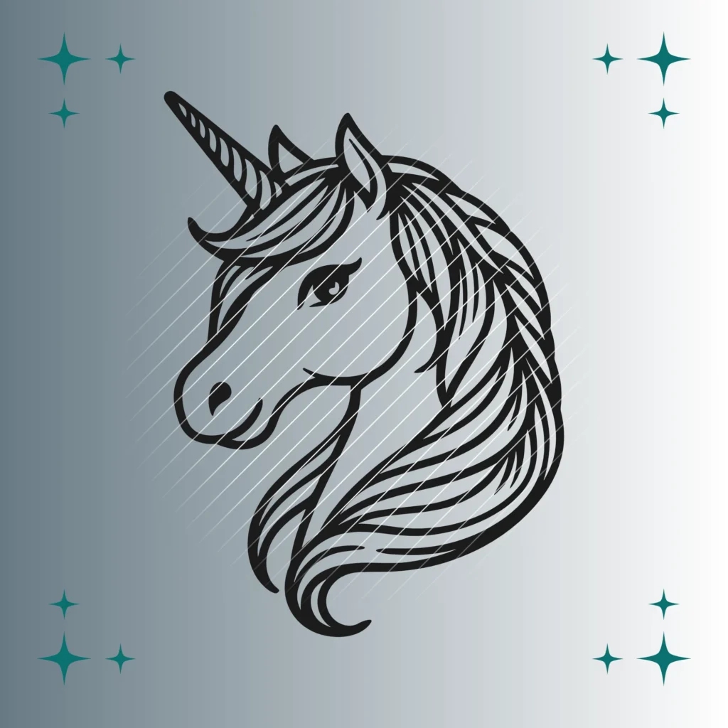 Happy Einhorn | Plotterdatei | SVG & PNG
