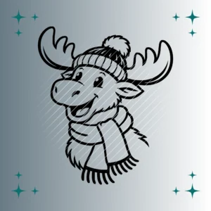 Happy Elch Winter #2 | Plotterdatei | SVG & PNG