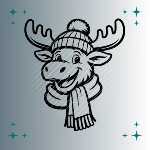 Happy Elch Winter | Plotterdatei | SVG & PNG