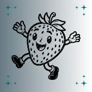Happy Erdbeere | Plotterdatei | SVG & PNG
