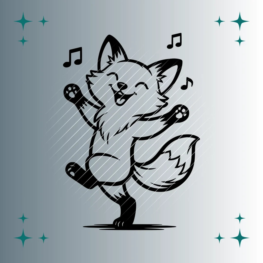 Happy Fuchs Tanzen | Plotterdatei | SVG & PNG