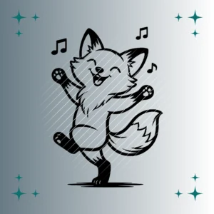 Happy Fuchs Tanzen | Plotterdatei | SVG & PNG