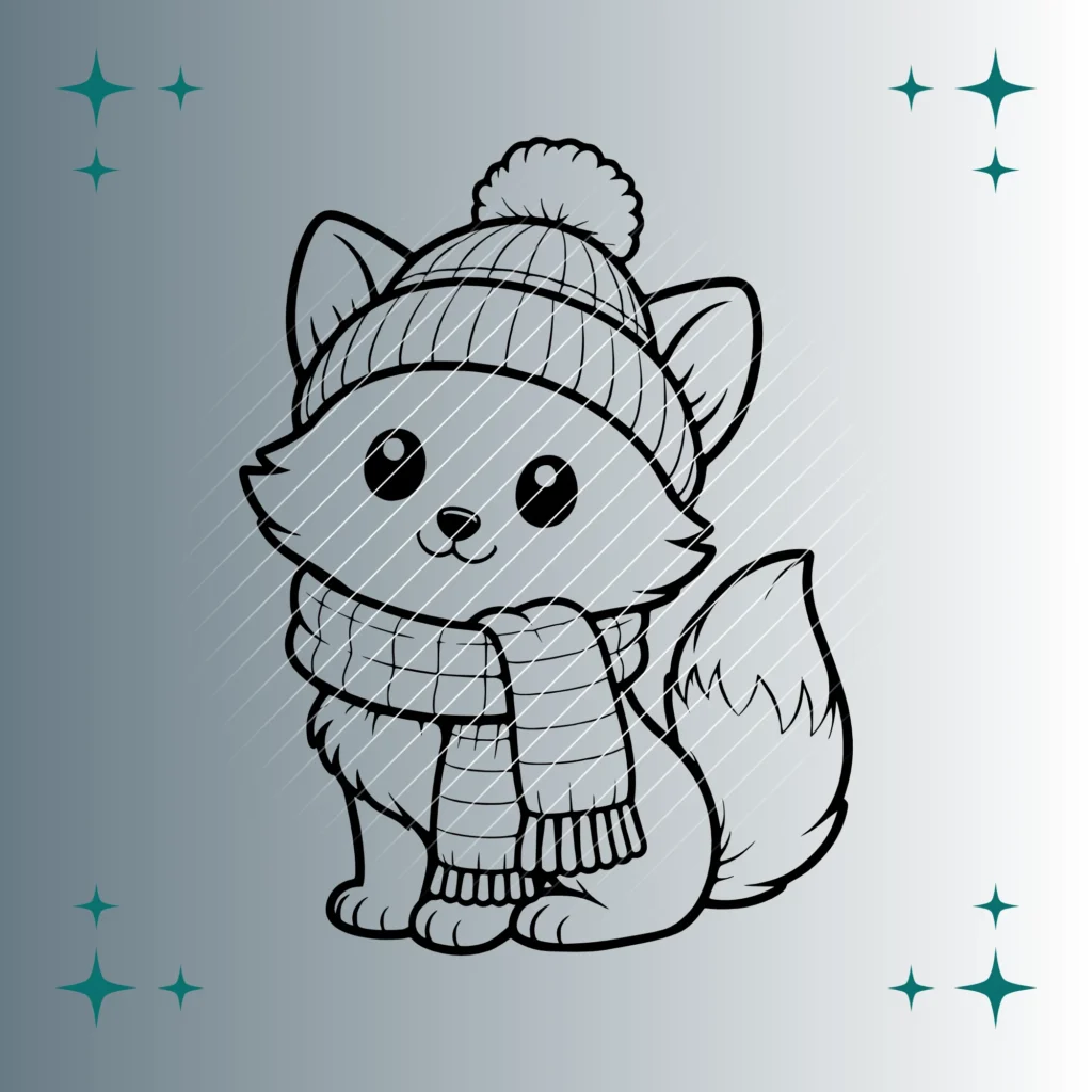 Happy Fuchs Winter | Plotterdatei | SVG & PNG