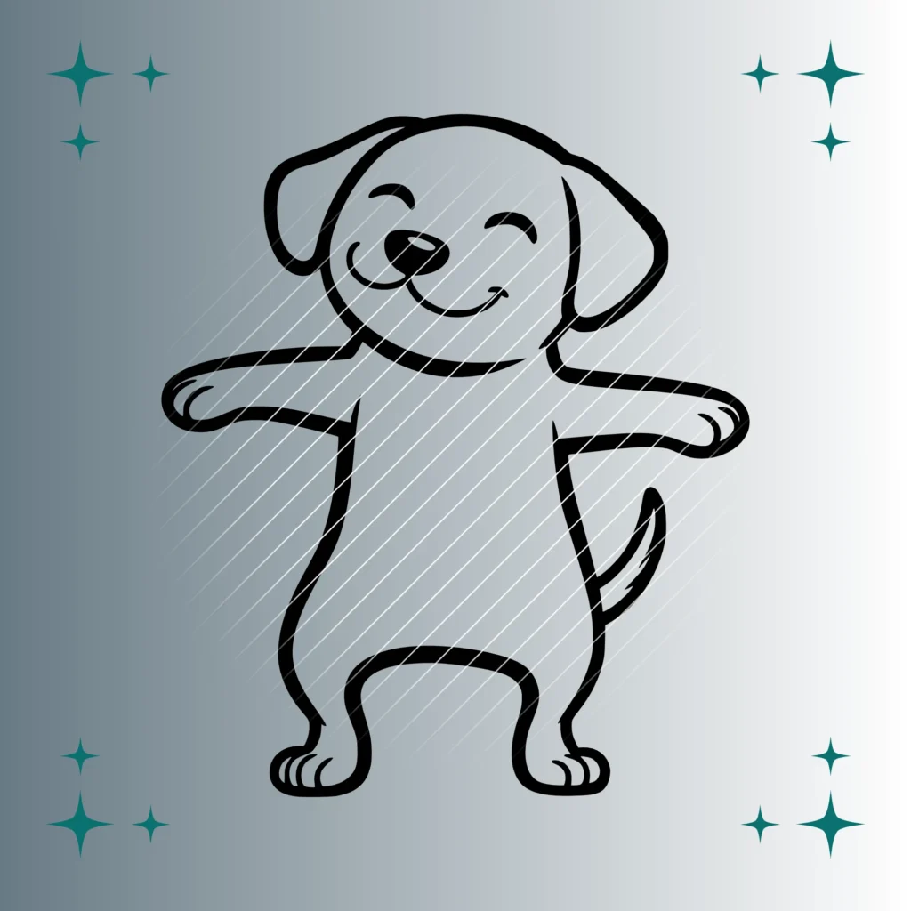 Happy Hund Tänzer | Plotterdatei | SVG & PNG