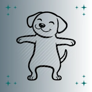 Happy Hund Tänzer | Plotterdatei | SVG & PNG