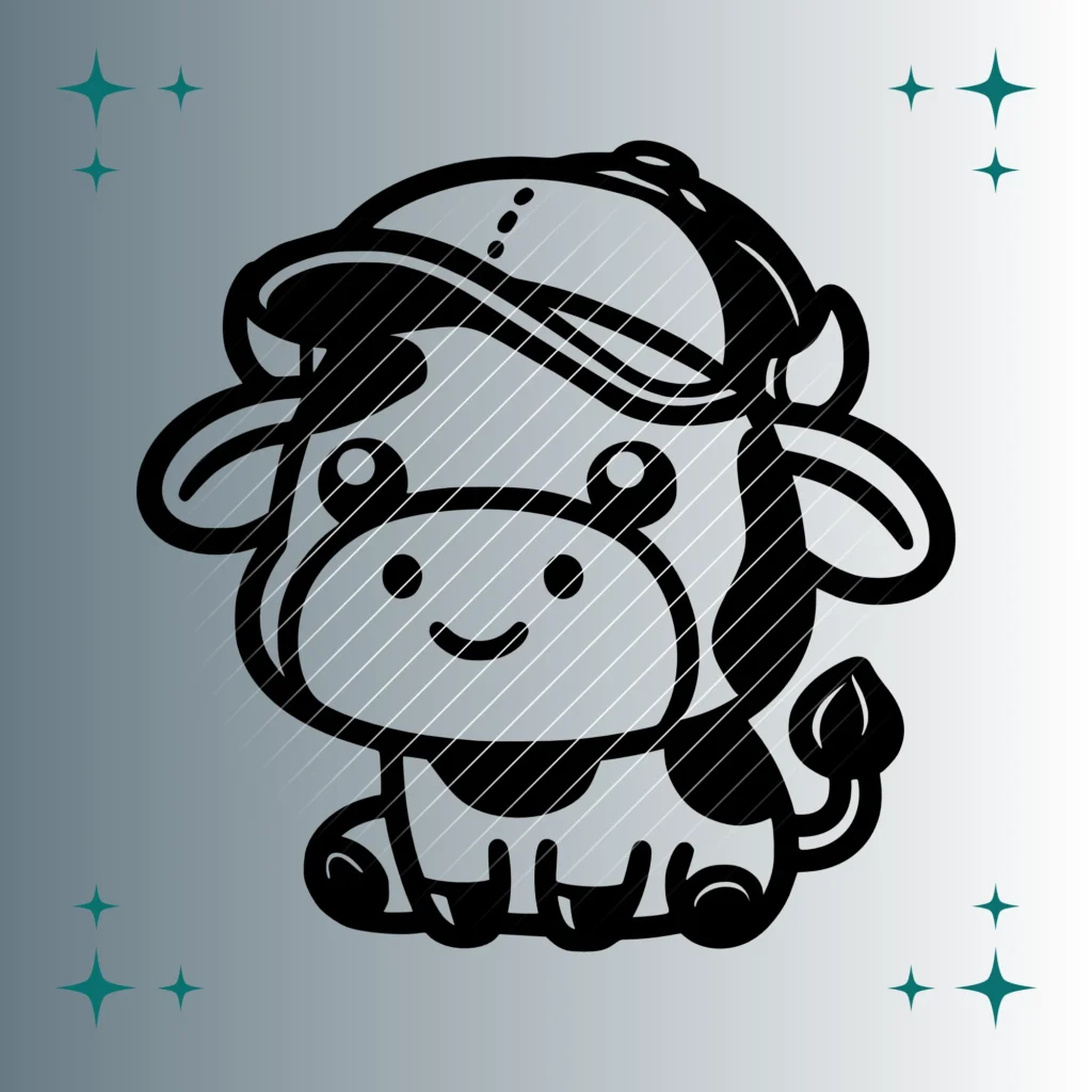 Happy Kuh Baseballcap | Plotterdatei | SVG & PNG