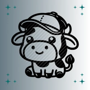 Happy Kuh Baseballcap | Plotterdatei | SVG & PNG