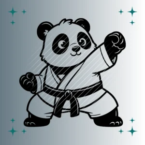 Panda Karate #2 | Plotterdatei | SVG & PNG