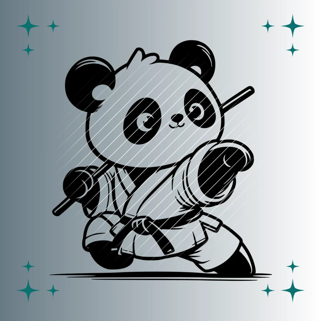 Panda Karate | Plotterdatei | SVG & PNG