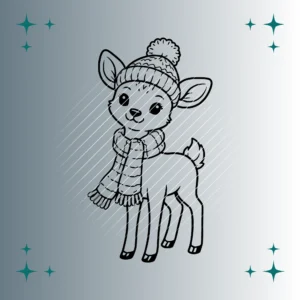 Happy Reh Winter | Plotterdatei SVG & PNG