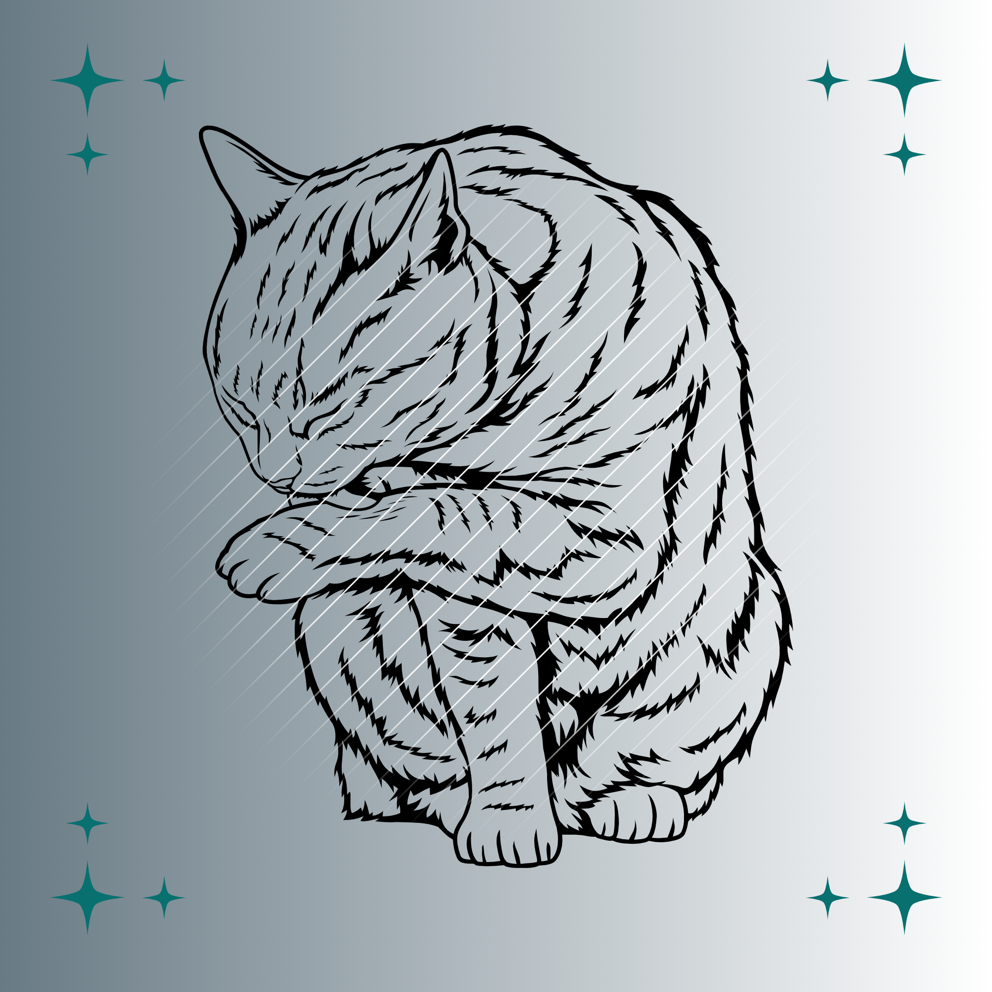 Hauskatze #2 | Plotterdatei | SVG & PNG