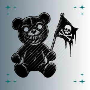 Horror Piraten-Teddy | Plotterdatei SVG & PNG
