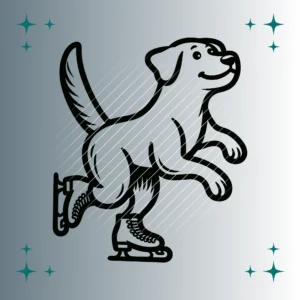Hund Eislaufen | Plotterdatei | SVG & PNG