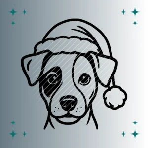 Jack Russel Terrier Weihnachtsmütze | Plotterdatei | SVG & PNG