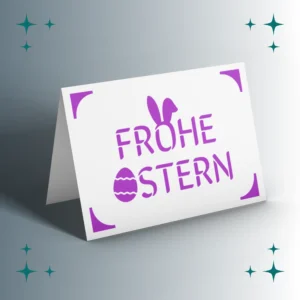 Karte Frohe Ostern #2 | Plotterdatei SVG & PNG