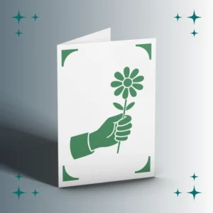 Karte Hand Blume | Plotterdatei SVG