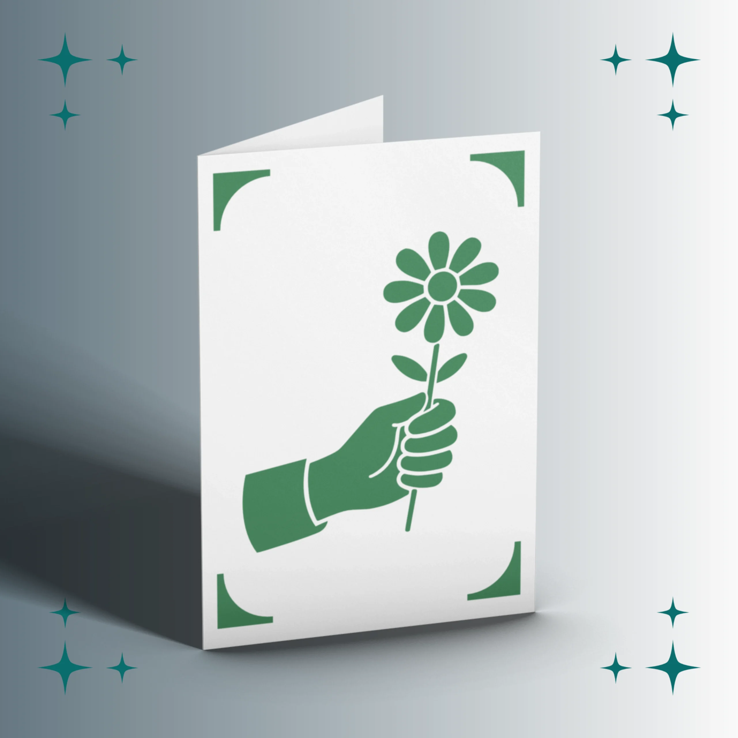 Karte Hand Blume | Plotterdatei SVG