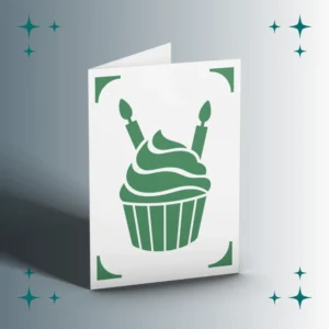 Karte Muffin zwei Kerzen | Plotterdatei SVG
