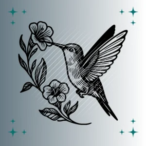 Kolibri Blume | Plotterdatei | SVG & PNG