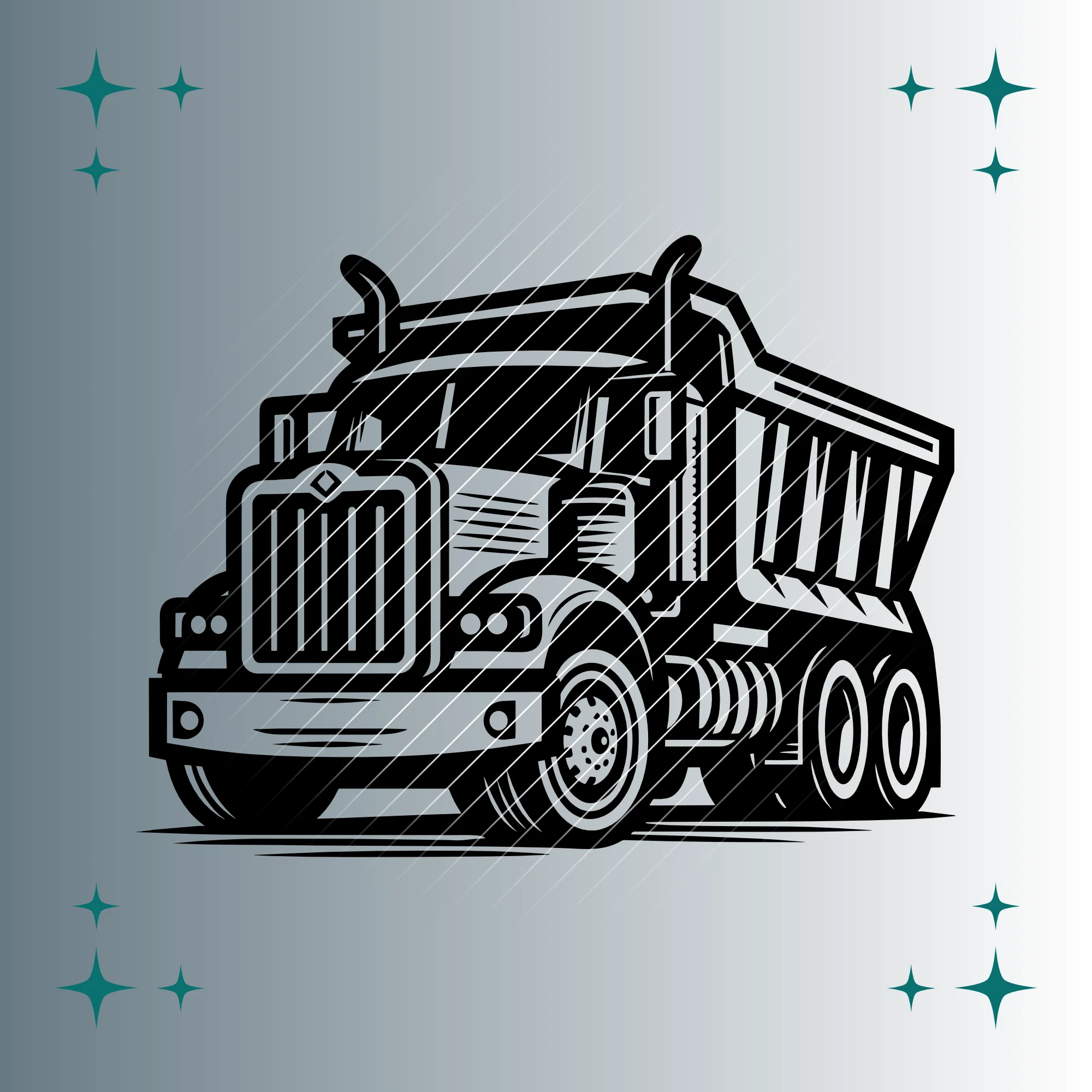 LKW Kipper | Plotterdatei | SVG & PNG