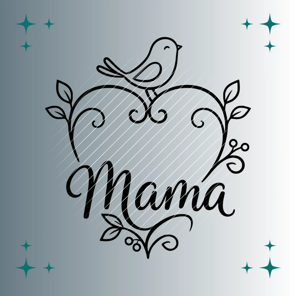Mama Herz | Plotterdatei | SVG & PNG