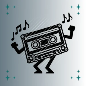 Musikkassette Tänzer | Plotterdatei | SVG & PNG