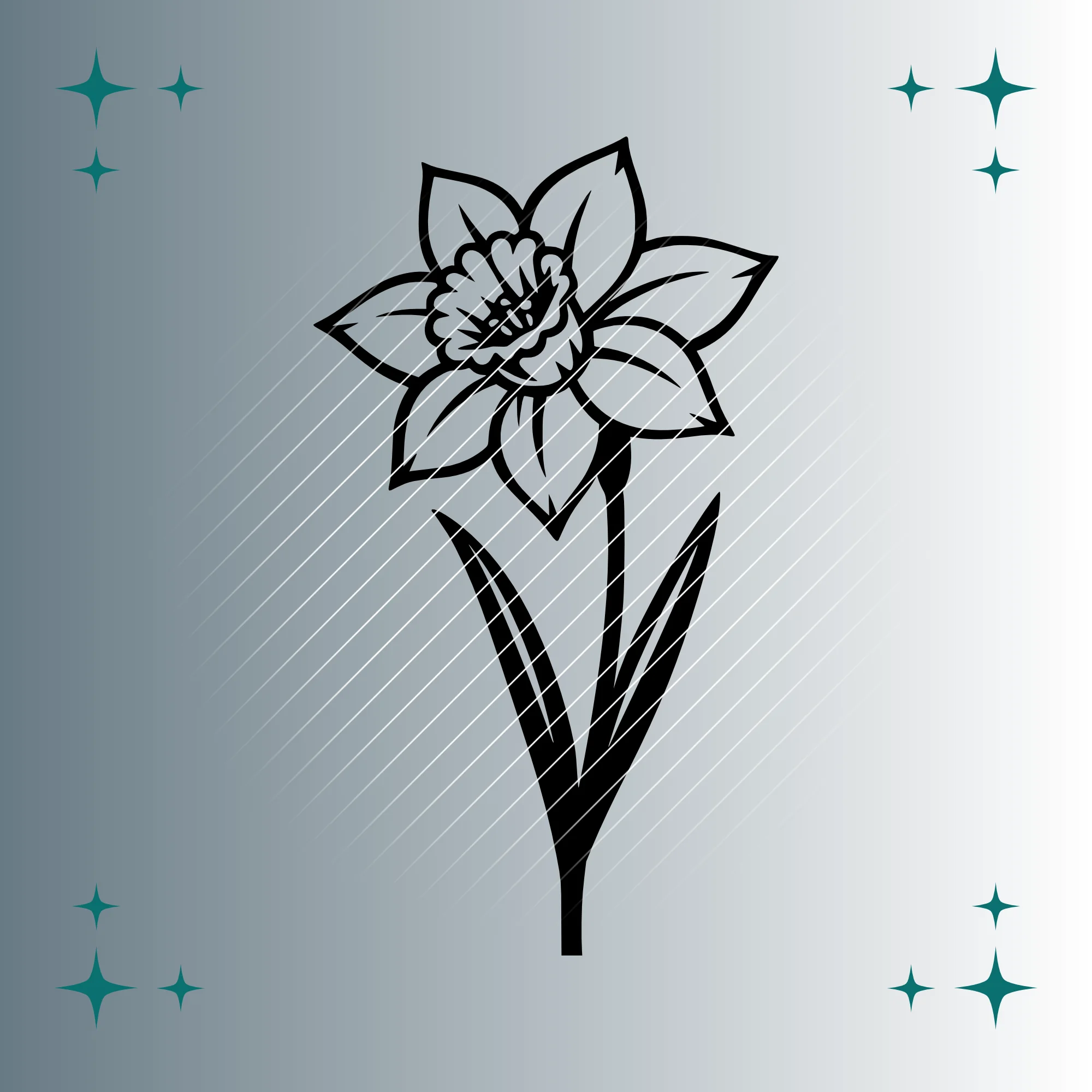 Narzisse | Plotterdatei SVG & PNG