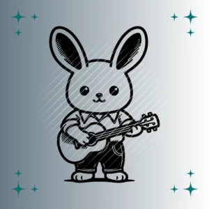 Osterhase Gitarre | Plotterdatei SVG & PNG
