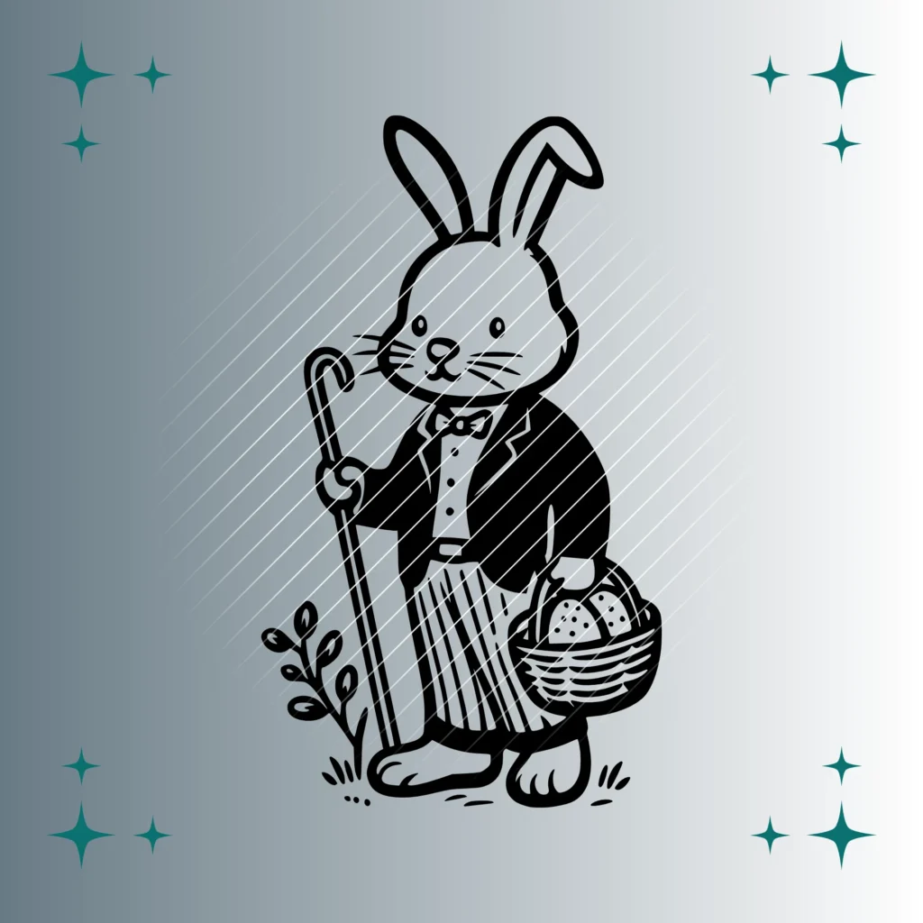 Osterhase Wanderer #2 | Plotterdatei SVG & PNG