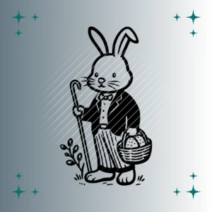 Osterhase Wanderer #2 | Plotterdatei SVG & PNG