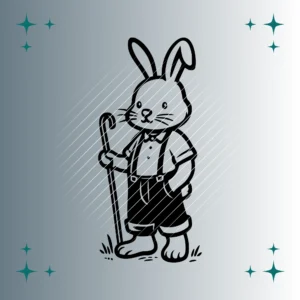Osterhase Wanderer | Plotterdatei SVG & PNG