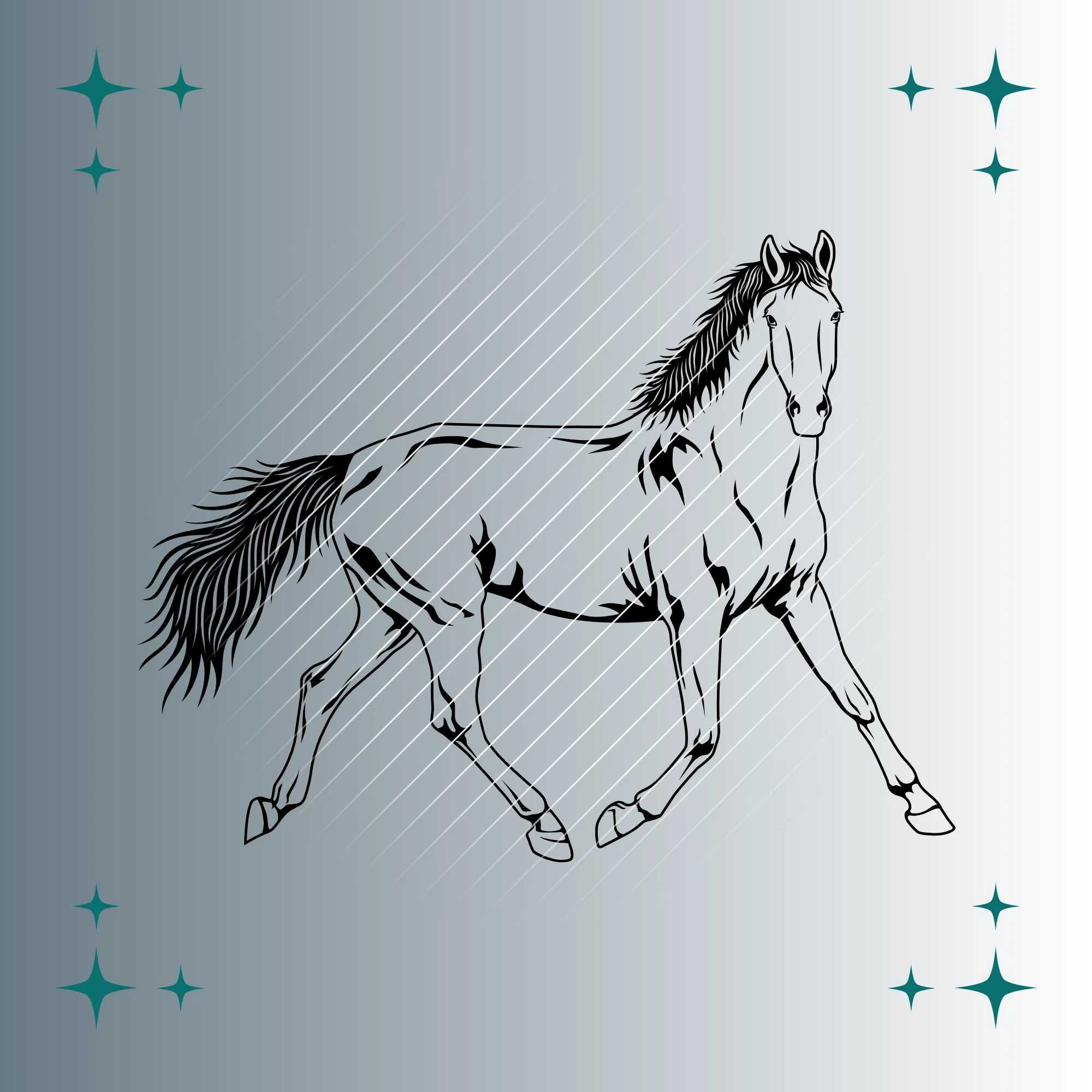 Pferd #2 | Plotterdatei | SVG & PNG