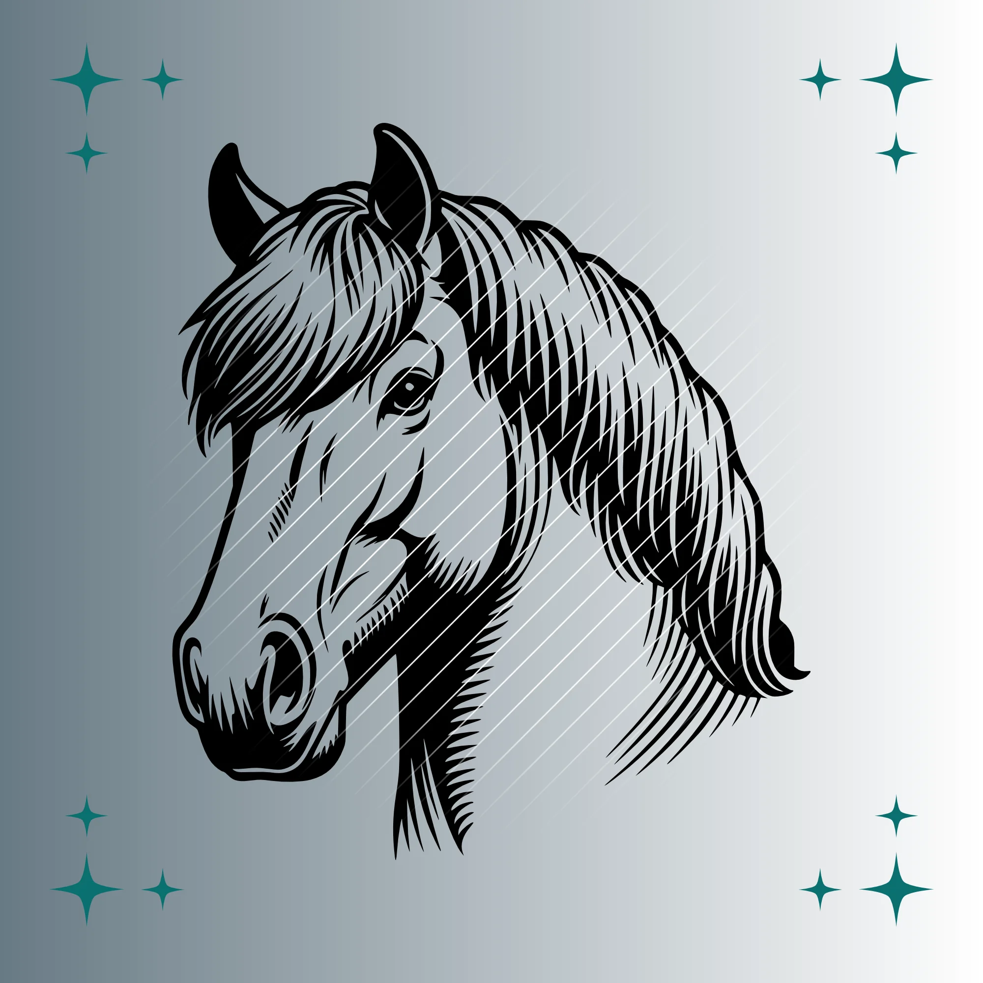 Pferd #3 | Plotterdatei | SVG & PNG