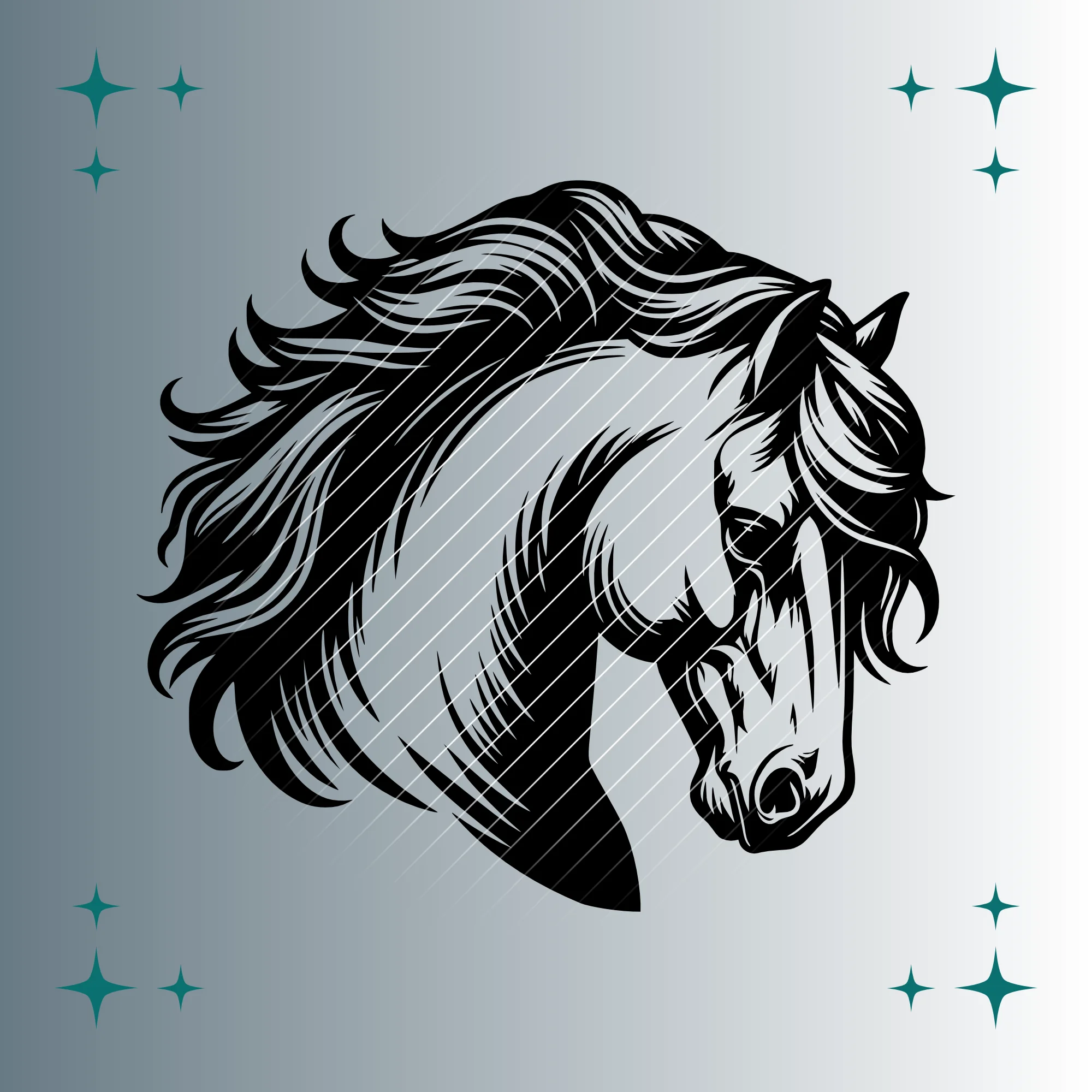 Pferd #4 | Plotterdatei | SVG & PNG