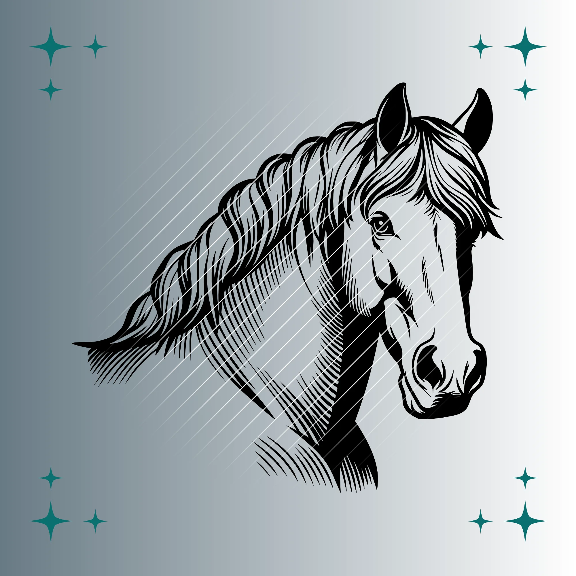 Pferd #7 | Plotterdatei | SVG & PNG