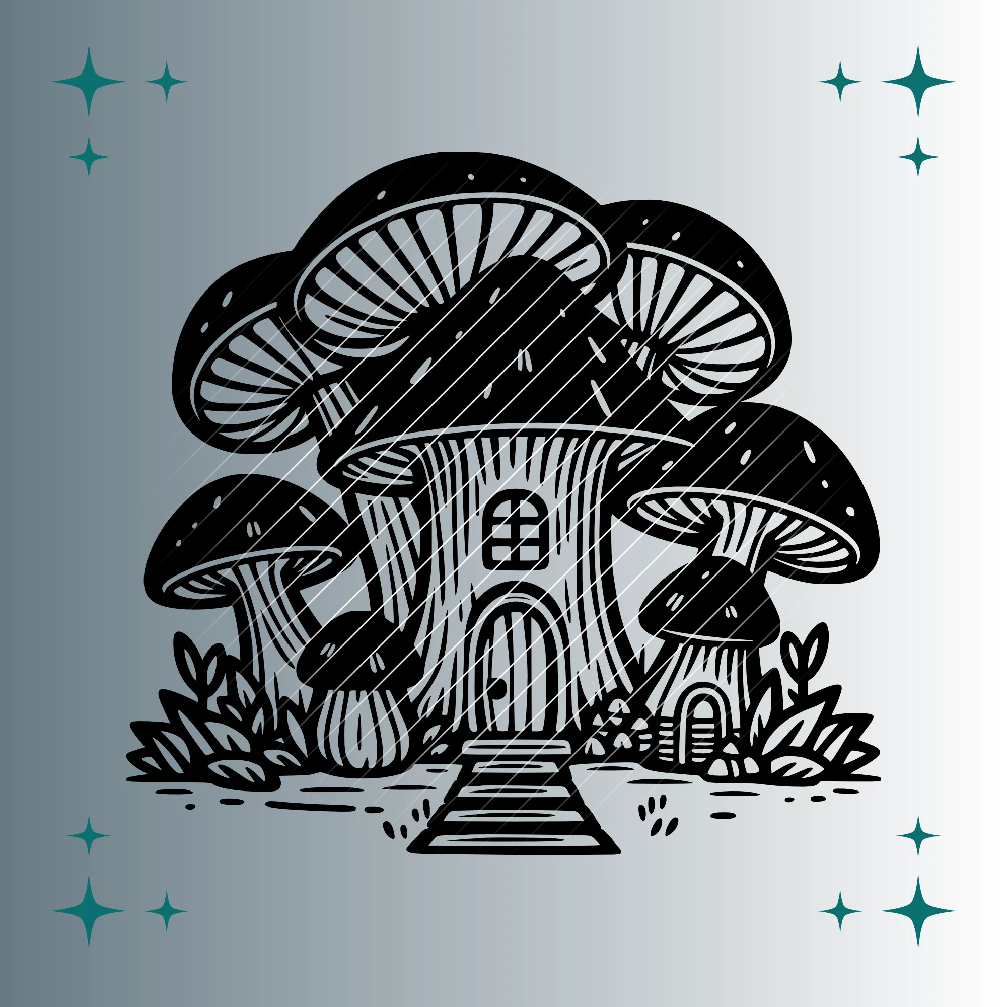 Pilzhaus | Plotterdatei SVG & PNG