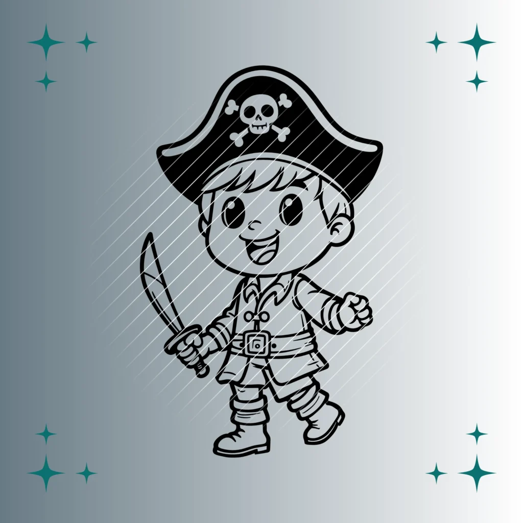 Happy Pirat | Plotterdatei | SVG & PNG