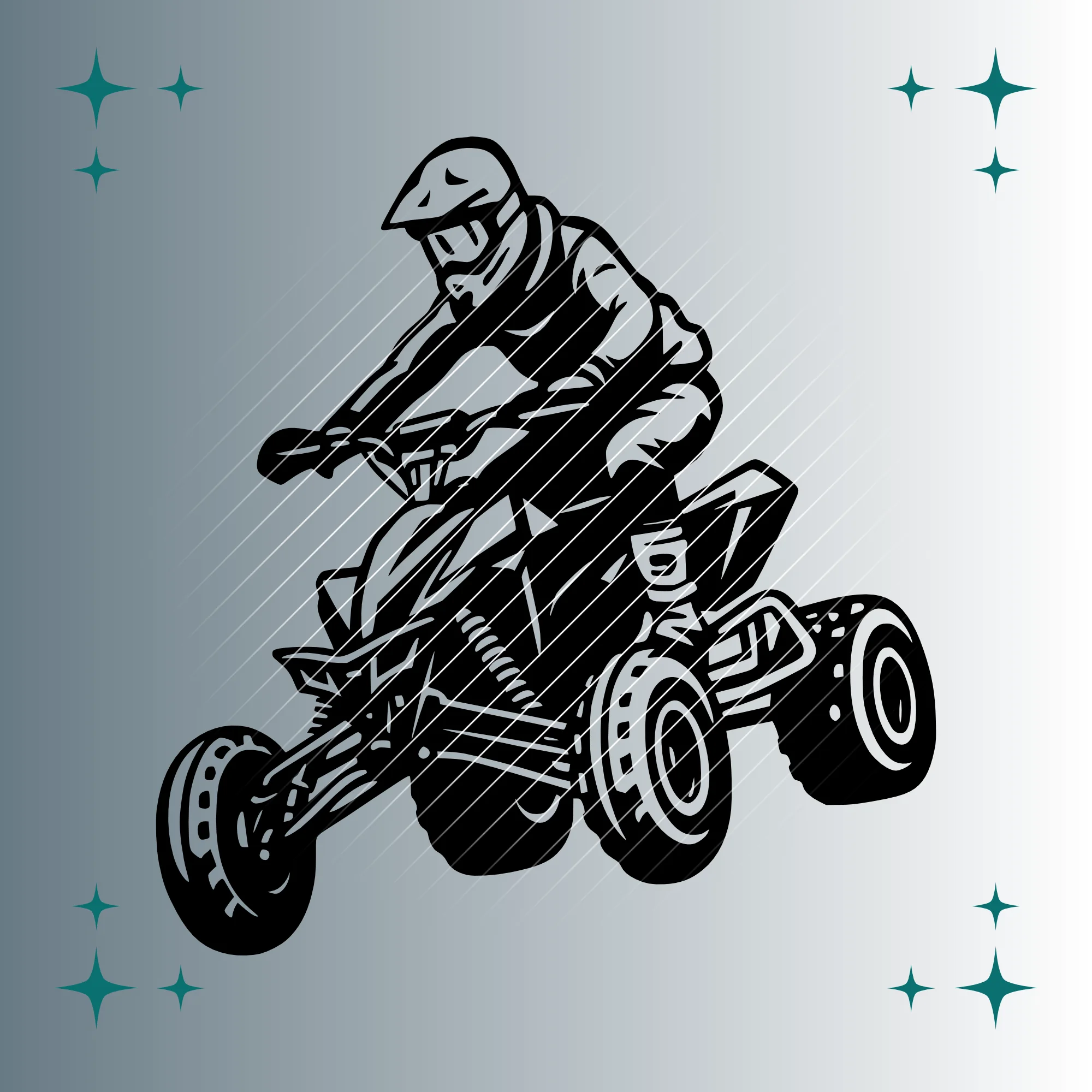 Quadfahrer | Plotterdatei | SVG & PNG