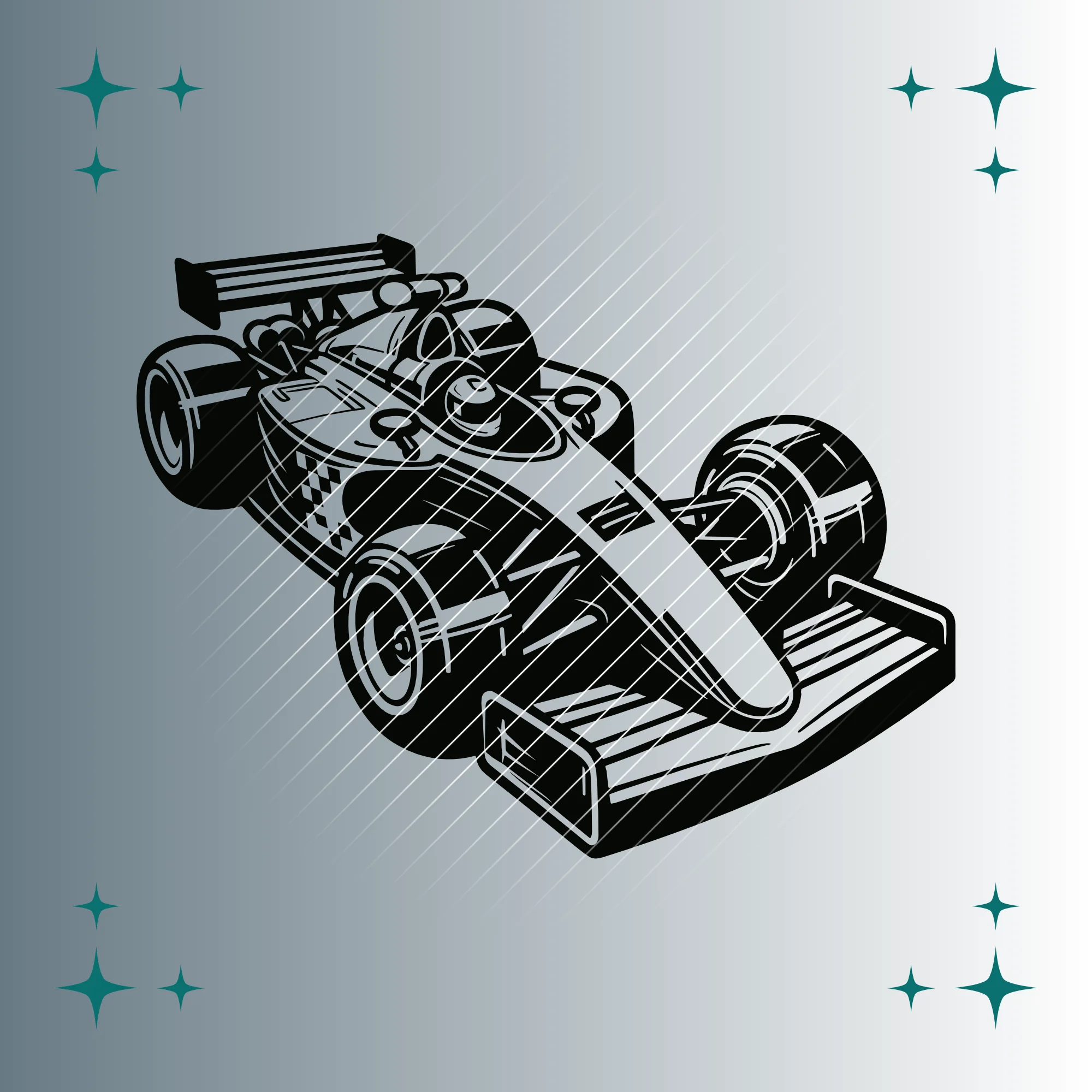 Rennauto | Plotterdatei | SVG & PNG