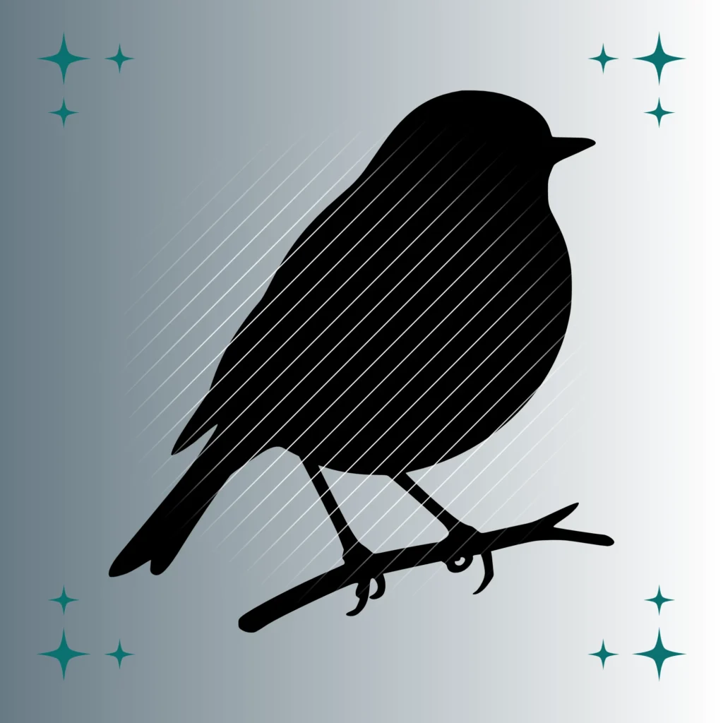 Rotkehlchen Scherenschnitt | Plotterdatei | SVG & PNG