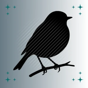 Rotkehlchen Scherenschnitt | Plotterdatei | SVG & PNG