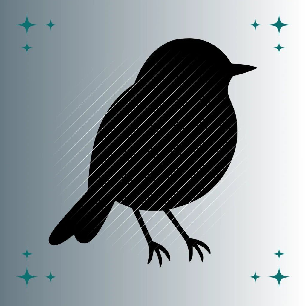 Rotkehlchen Silhouette | Plotterdatei | SVG & PNG