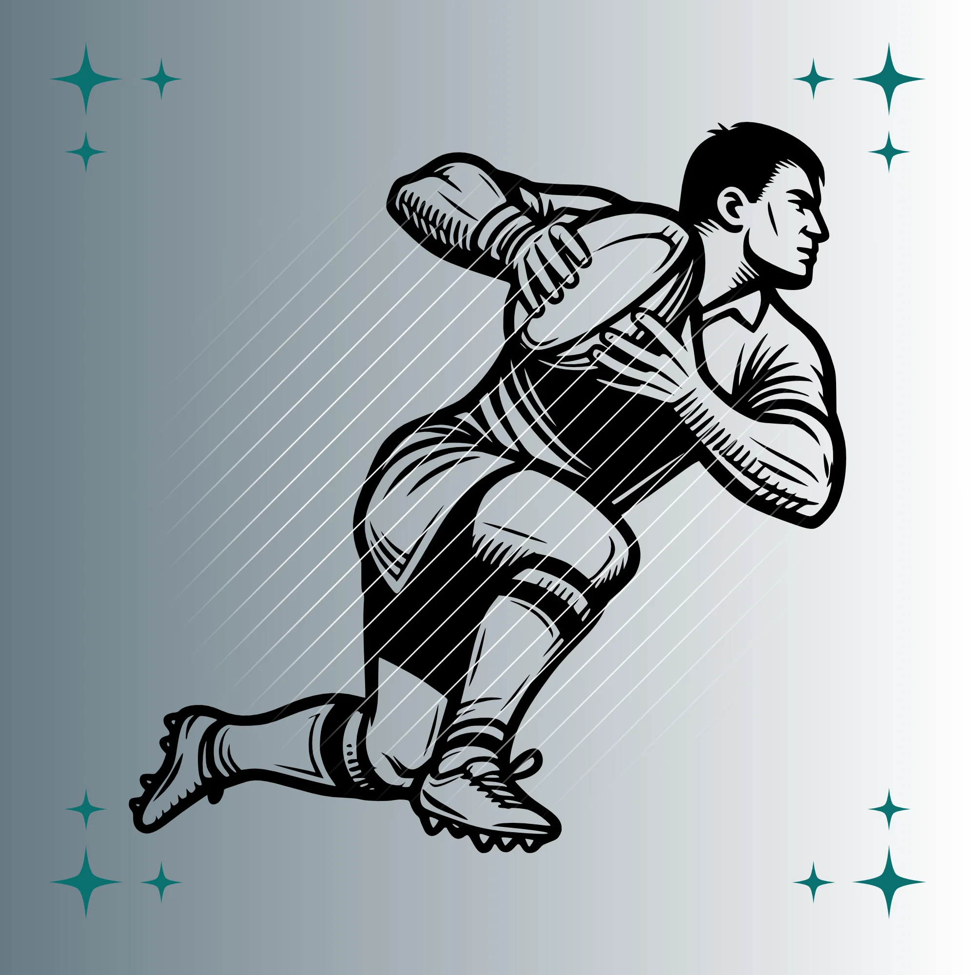 Rugbyspieler | Plotterdatei SVG & PNG