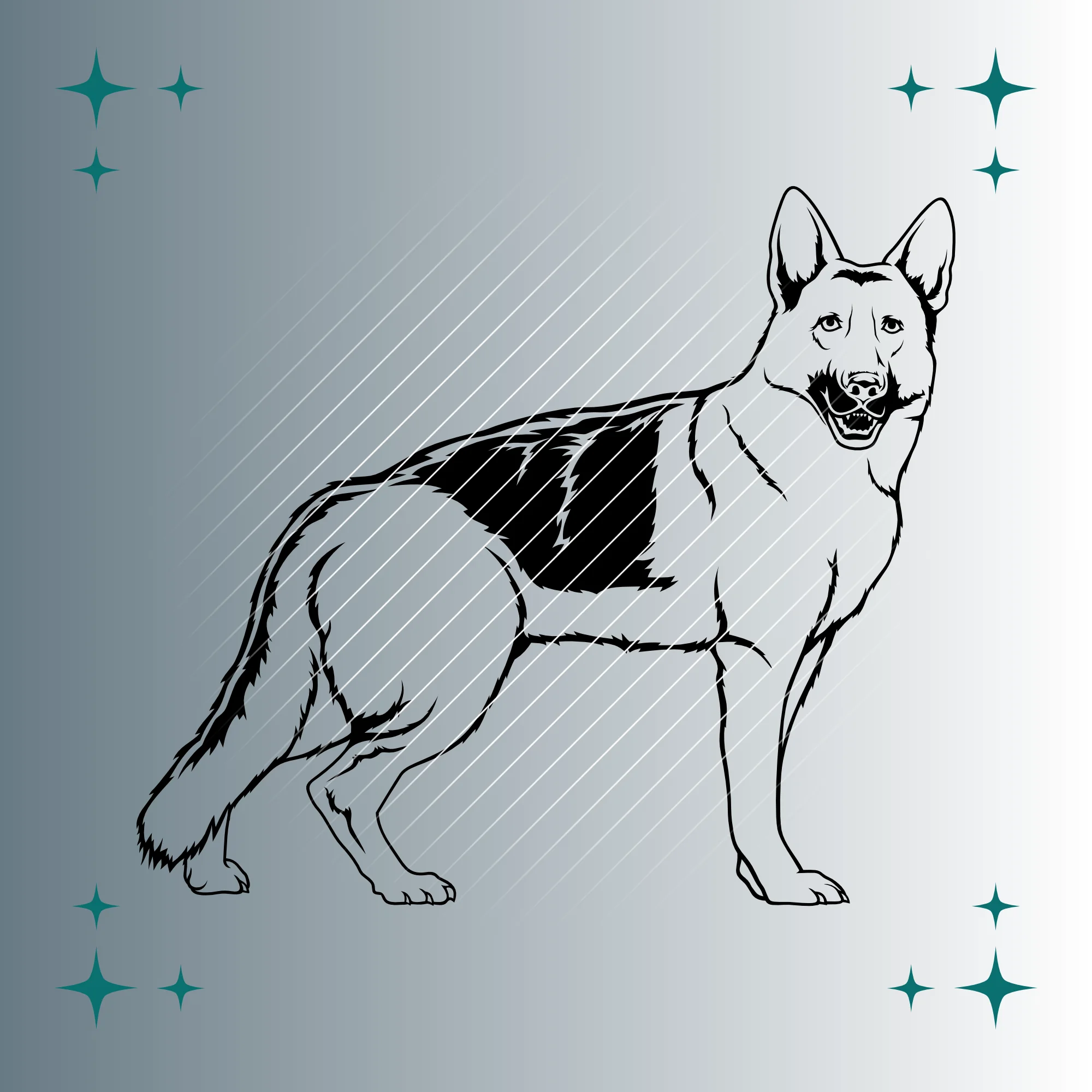 Schäferhund #2 | Plotterdatei | SVG & PNG